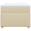 vidaXL krémszínű szövet rugós ágy matraccal 90 x 190 cm