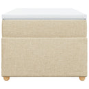 vidaXL krémszínű szövet rugós ágy matraccal 90 x 200 cm