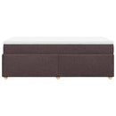 vidaXL sötétbarna szövet rugós ágy matraccal 100 x 200 cm