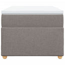 vidaXL tópszínű szövet rugós ágy matraccal 100 x 200 cm