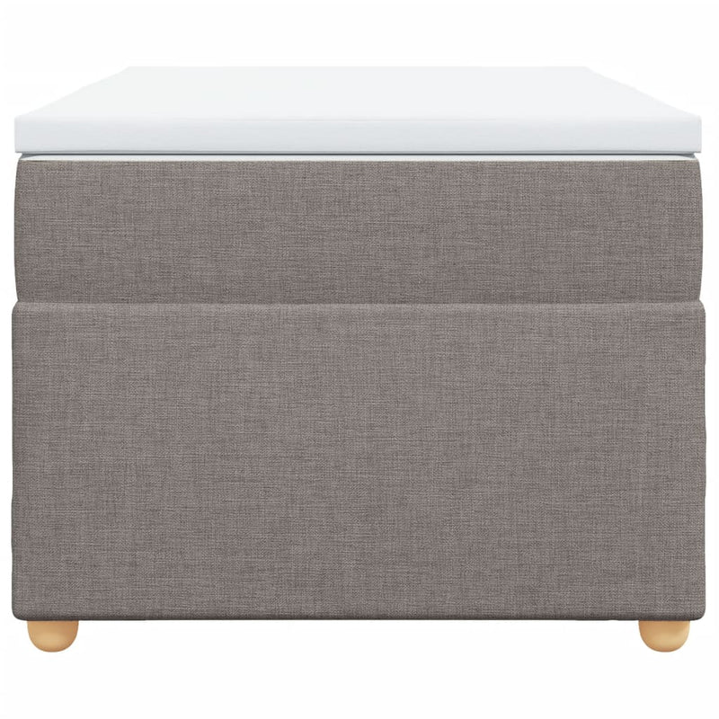 vidaXL tópszínű szövet rugós ágy matraccal 100 x 200 cm