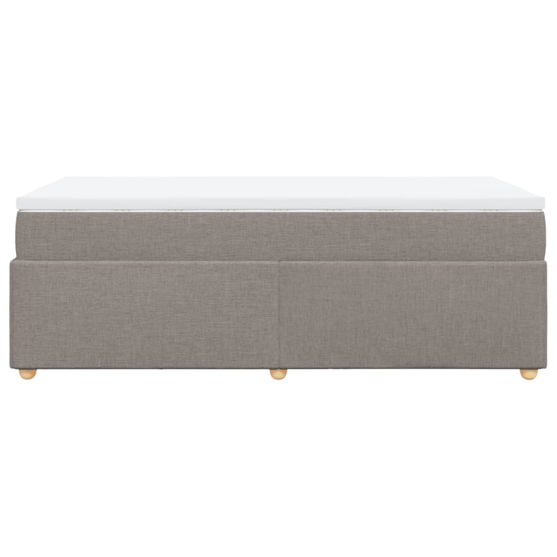 vidaXL tópszínű szövet rugós ágy matraccal 100 x 200 cm