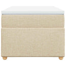 vidaXL krémszínű szövet rugós ágy matraccal 100 x 200 cm