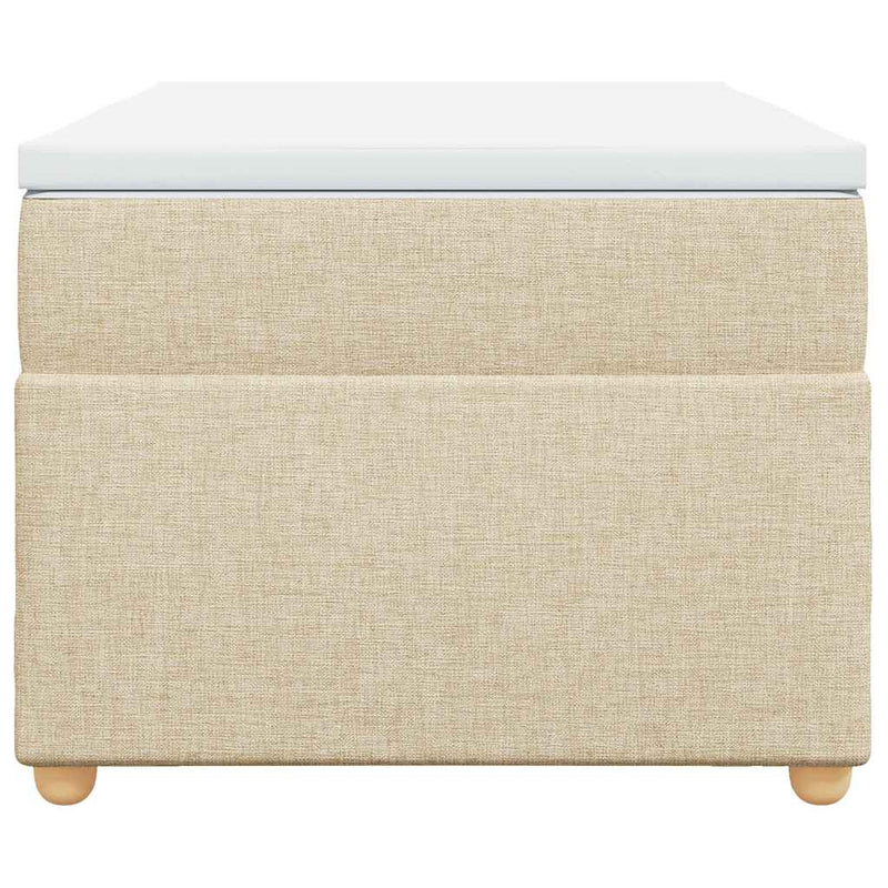vidaXL krémszínű szövet rugós ágy matraccal 100 x 200 cm