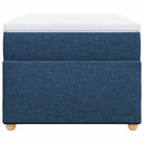 vidaXL kék szövet rugós ágy matraccal 100 x 200 cm