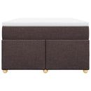 vidaXL sötétbarna szövet rugós ágy matraccal 120 x 190 cm