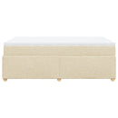 vidaXL krémszínű szövet rugós ágy matraccal 120 x 190 cm