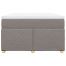 vidaXL tópszínű szövet rugós ágy matraccal 120 x 200 cm