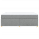 vidaXL világosszürke szövet rugós ágy matraccal 140 x 190 cm