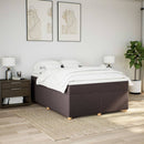 vidaXL sötétbarna szövet rugós ágy matraccal 140 x 190 cm
