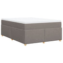 vidaXL tópszínű szövet rugós ágy matraccal 140 x 190 cm