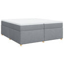 vidaXL világosszürke szövet rugós ágy matraccal 200 x 200 cm