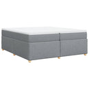 vidaXL világosszürke szövet rugós ágy matraccal 200 x 200 cm