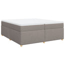 vidaXL tópszínű szövet rugós ágy matraccal 200 x 200 cm