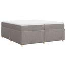 vidaXL tópszínű szövet rugós ágy matraccal 200 x 200 cm