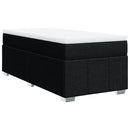 vidaXL fekete szövet rugós ágy matraccal 90x200 cm