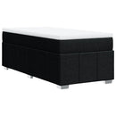 vidaXL fekete szövet rugós ágy matraccal 90x200 cm