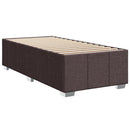 vidaXL sötétbarna szövet rugós ágy matraccal 90 x 200 cm