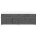 vidaXL sötétszürke szövet rugós ágy matraccal 100 x 200 cm