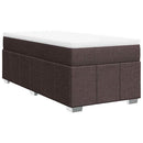 vidaXL sötétbarna szövet rugós ágy matraccal 100 x 200 cm