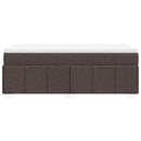 vidaXL sötétbarna szövet rugós ágy matraccal 100 x 200 cm