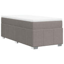 vidaXL tópszínű szövet rugós ágy matraccal 100 x 200 cm