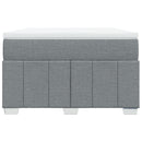 vidaXL világosszürke szövet rugós ágy matraccal 120 x 190 cm