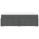 vidaXL sötétszürke szövet rugós ágy matraccal 120 x 200 cm