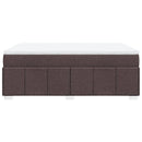 vidaXL sötétbarna szövet rugós ágy matraccal 140 x 200 cm