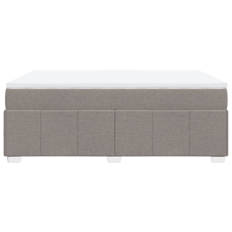 vidaXL tópszínű szövet rugós ágy matraccal 140 x 200 cm