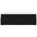 vidaXL fekete szövet rugós ágy matraccal 160x200 cm