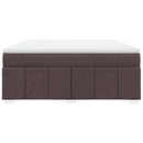 vidaXL sötétbarna szövet rugós ágy matraccal 180 x 200 cm