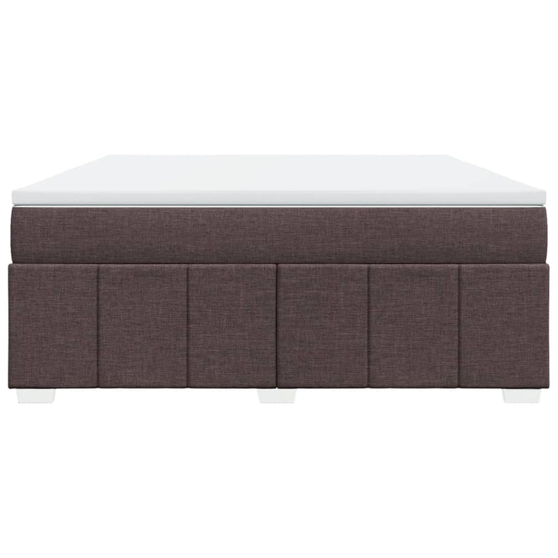 vidaXL sötétbarna szövet rugós ágy matraccal 180 x 200 cm