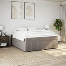 vidaXL tópszínű szövet rugós ágy matraccal 180 x 200 cm