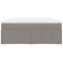 vidaXL tópszínű szövet rugós ágy matraccal 180 x 200 cm