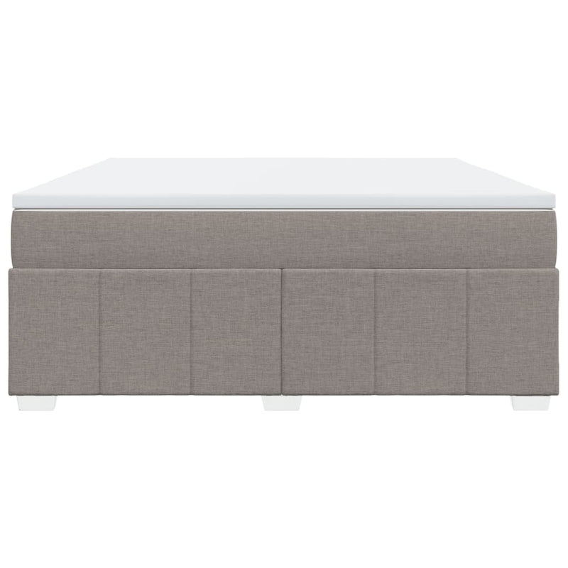 vidaXL tópszínű szövet rugós ágy matraccal 180 x 200 cm