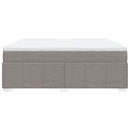 vidaXL tópszínű szövet rugós ágy matraccal 180 x 200 cm