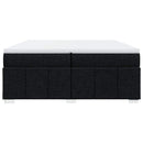 vidaXL fekete szövet rugós ágy matraccal 200 x 200 cm