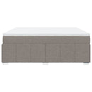 vidaXL tópszínű szövet rugós ágy matraccal 200 x 200 cm