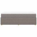 vidaXL tópszínű szövet rugós ágy matraccal 80 x 200 cm