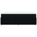 vidaXL fekete szövet rugós ágy matraccal 100 x 200 cm
