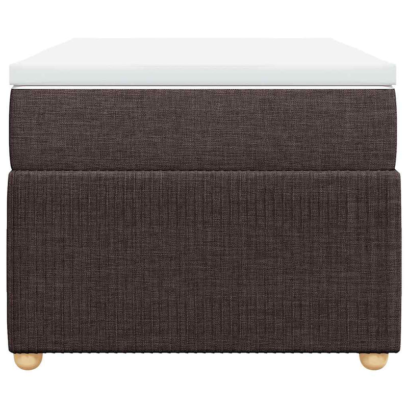 vidaXL sötétbarna szövet rugós ágy matraccal 100 x 200 cm
