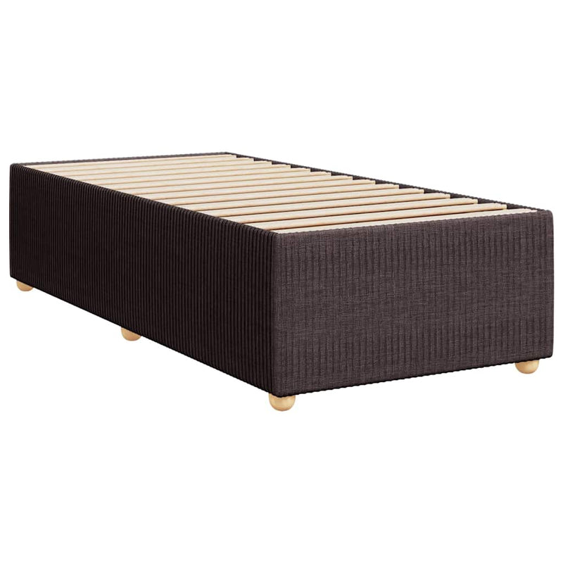 vidaXL sötétbarna szövet rugós ágy matraccal 100 x 200 cm