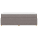 vidaXL tópszínű szövet rugós ágy matraccal 100 x 200 cm