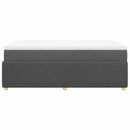 vidaXL sötétszürke szövet rugós ágy matraccal 120 x 200 cm