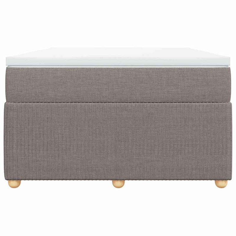 vidaXL tópszínű szövet rugós ágy matraccal 120 x 200 cm