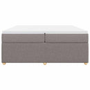 vidaXL tópszínű szövet rugós ágy matraccal 200 x 200 cm