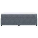 vidaXL sötétszürke bársony rugós ágy matraccal 80 x 200 cm