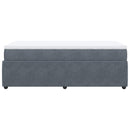 vidaXL sötétszürke bársony rugós ágy matraccal 90x190 cm
