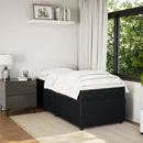 vidaXL fekete bársony rugós ágy matraccal 90x190 cm
